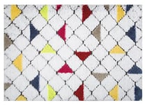 Spirella Badteppich/WC-Vorleger Grid Multicolor 55x65 cm Tapis de Bain, Acrylique, Multicolore, 65x55x2,2 cm