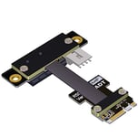 H&D Hyaline&Dora Elbow M.2 WiFi Key A E A+E to PCIe 1x Riser Extender Adapter Card Gen 3.0 Cable Key A.E m2 pci-e x1 (25CM,R51SR)