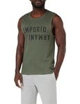 EMPORIO ARMANI Bold Logo Sleveless T-Shirt, Military/Black, XL Homme