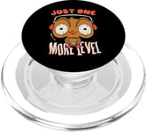 just one more level. Video Gamer Headset Funny Owl Gaming PopSockets PopGrip for MagSafe