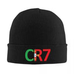 CR7 Ronaldo Fotbollslegend Stickade Mössor Dam Herrar Skullies Beanies Höst Vinter Mössa Akryl Varm Mössa As Shown One Size