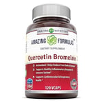 Amazing Formulas Quercetin with Bromlain 500 mg 120 Veg Caps By AMAZING Nutritio