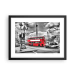 Affiche Poster 40x30cm Tableaux Image Photo Trafalgar square taxi londres Art