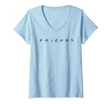 Friends Logo Black T-Shirt avec Col en V