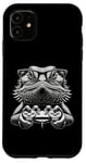 Coque pour iPhone 11 Lunettes Nerdy Dragon Barbu Amusant Gamer