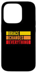 iPhone 14 Pro Grace Changes Everything - Jesus Christian God Faith Stripes Case