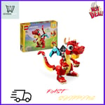 LEGO Creator 3in1 Red Dragon Toy to Fish Figure Phoenix Bird Model Free UK