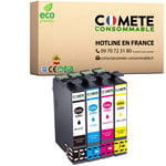 COMETE, Marque française - 29XL - Lot de 4 Cartouches d'encre Compatibles avec Epson 29 XL Fraise - pour Cartouche epson XP 245 XP 235 XP 345 (1 Noir 1 Cyan 1 Magenta 1 Jaune) image_search