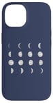 Coque pour iPhone 14 12 phases de lune astronomie ciel nocturne Meme