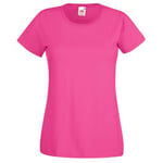 Fruit of the Loom Lady-Fit Valueweight T Rosa bomull Medium Dam