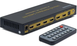 HDMI 2.0 Matrice PS5 Switch Splitter 1X2 |1X4 4K/1080p | Supporte PS5, Notebook, Daisy Chain, SP14HS, Dolby-TrueHD etc. | Amplificateur de distribution pour projecteur, TV HD (Matricie Switch 6x2)