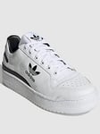 adidas Originals Womens Forum Bold Trainers - White/Black, White/Black, Size 3.5, Women