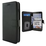 New Standcase Wallet Microsoft Lumia 950 XL (Svart)