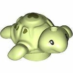 Friends LEGO Minifigure Baby Turtle Standing Yellowish Green Animal Minifig Rare