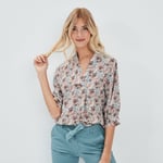 LH - blouse manches 3/4 ecru femme