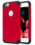 NOLOGO For IPhone XR Case,with IPhone XS MAX Case Hard PC Back Flexible Bumper With Shockproof Air Cushion Case Silicone Protective Cover Case (Color : Black+red, Size : XS MAX)