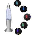 Glitter Lava Lamp LED Vintage Mini Nattlampa med USB Flerfärgad Bytbar Raketlampa