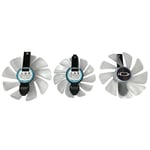 Ventilateur de refroidissement de remplacement FDC10H12D9-C CF1015H12D CF9010H12D FD10015M12D pour Sapphire RX 5700 XT 8GB NITRO Ventilateur de refroidisseur de carte vidéo - Type white 3-Fan CF