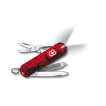 Victorinox Swiss Lite Swiss Army Knife, Small, Multi Tool, 8 Functions, LED, Pen, Blue Transparent