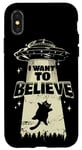 iPhone X/XS I Want to Believe Funny Cat is Kidnapped by UFO Case