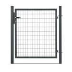 Portillon grillagé en acier galvanisé maille 100 x 50 L 1m20 x 2m00 Noir