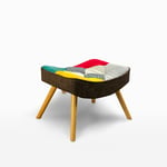 Repose-pied patchwork de salon au design moderne Solum