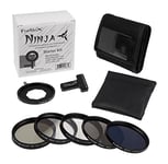 Ninja Starter Kit - Creative Universal & Magnetic Accessories for Smartphones: Ninja Magnetic Core, 55mm Filter Adapter, 55mm Filter Set (5)