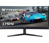 Acer Predator X34Vbmiiphuzx Wide Quad HD 34" Curved OLED Gaming Monitor - Black, Black