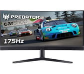 ACER Predator X34Vbmiiphuzx Wide Quad HD 34" Curved OLED Gaming Monitor - Black, Black