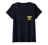 Womens Rugrats Epic Reptar 1991 Retro Small Left Chest Pocket Logo V-Neck T-Shirt