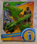 Fisher Price Imaginext Jurassic World Green Pterodactyl & Figure  New.  FXT33