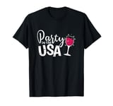 Party in the USA with Wine T-Shirt