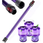 3 packs de filtres de remplacement pour Dyson V11 V15 SV14 SV17 avec tube rallonge violet 72 cm couleurs mu ACCESSOIRE SERRE JARDIN