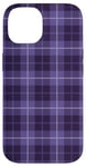 Coque pour iPhone 14 Motif tartan à carreaux violet