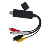 Adaptateur De Carte De Capture Audio Et Vidéo,Câble Pc Usb 2.0,Adapté Pour Appareil Photo,Décodeur Dvd,Console De Jeu,4 Canaux - Type Black