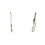 Ryobi RY18PLA-0 18V ONE+ Cordless 32mm Bypass Pole Lopper (Bare Tool) & ONE+ 18V OPT1845 Cordless Pole Hedge Trimmer, 45cm Blade (Body Only), Green, Black