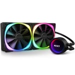 NZXT Kraken X63 RGB All in one Water Cooling 280MM RGB, Rotatable Cap, Infinity Mirror,Intel Socket 1200,1151, 1150, 1155, 1156, 1366, 2011, 2011-3,AMD SocketTR4 (Bracket Provide By AMD CPU Package), AM4, FM2+, FM2, FM1, AM3+, AM3, AM2+, AM