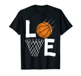 Women Girls Love Basketball Tee | BBall T-Shirt for Girls T-Shirt