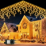 Jusch - Rideau Lumineux Noel Exterieur, 5M 200 led Connectable Guirlande Lumineuse Exterieure, 8Mode Economie d'énergie Guirlande Lumineuse pour