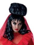 Smiffys Beetlejuice Lydia Wig for Adults Black Mid-Length with Fringe Officially Licensed Warner Brothers Ideal for Infamous Lydia Deetz Up-Do and Matching Family Fancy Dress