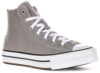 Converse A07346C Chuck Taylor All Star Lace Up Boys Trainer In Grey UK 3.5 - 6.5