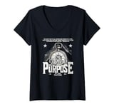 Womens Faith Christian Love God Purpose in the Waiting Romans 8: 23 V-Neck T-Shirt