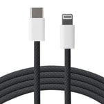 Xceed Braided USB-C til Lightning Kabel PD 60W - 1m - Svart