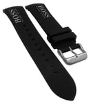 Hugo Boss Bracelet 22mm Rond Infraction Plastique Noir Gris Logo 1513716