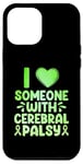 Coque pour iPhone 15 Plus Ruban vert « I Love Someone With Cerebral Palsy » CP Warrior