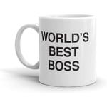 Mug Funny World's Best Boss 11 oz Kaffeemugg, Vit The Office TV-Show (FMY)