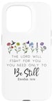 Coque pour iPhone 15 Pro The Lord Will Fight For You Sign Bible Verse Exodus 14:14