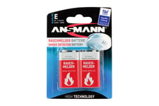 Ansmann battery smoke detector - Alkaline 9V EBlock, Blister