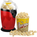 Domaier - Machine à Popcorn Maison, Appareil à Popcorn Eléctrique, Rouge, Dimensions: 30,5 x 17 x 16,3 cm
