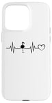 iPhone 15 Pro Max Pink Flamingo Heartbeat Heart Flamingo Lover Case